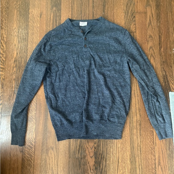 J crew mens rugged Henley sweater size small